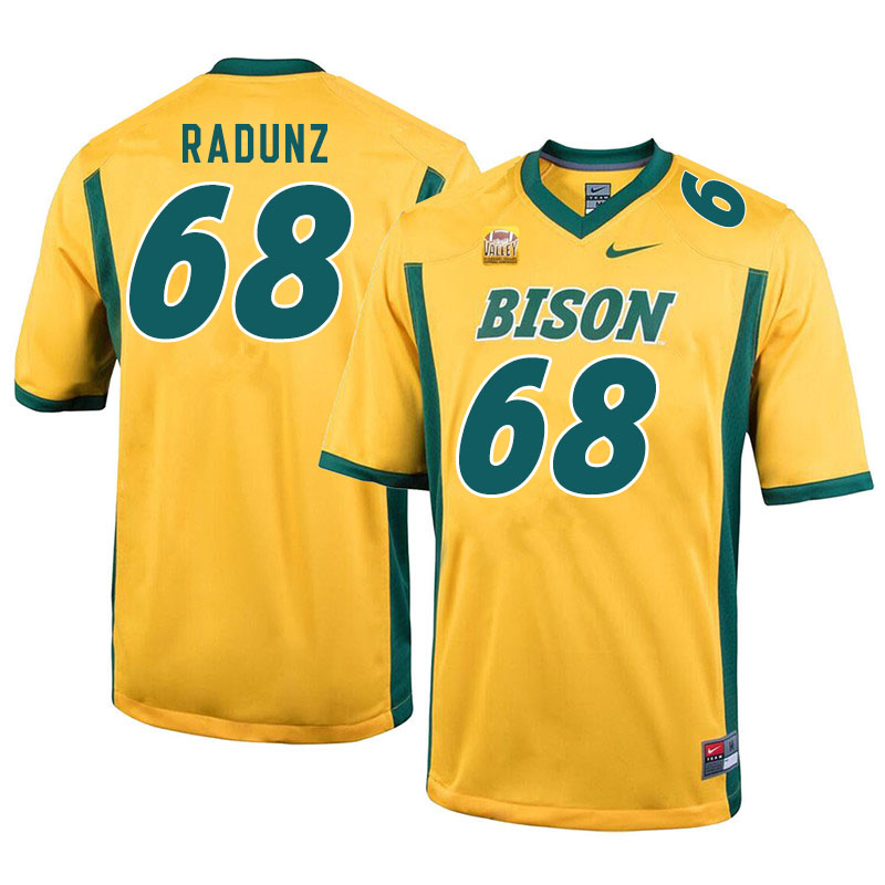 Men #68 Nick Radunz North Dakota State Bison College Football Jerseys Sale-Yellow